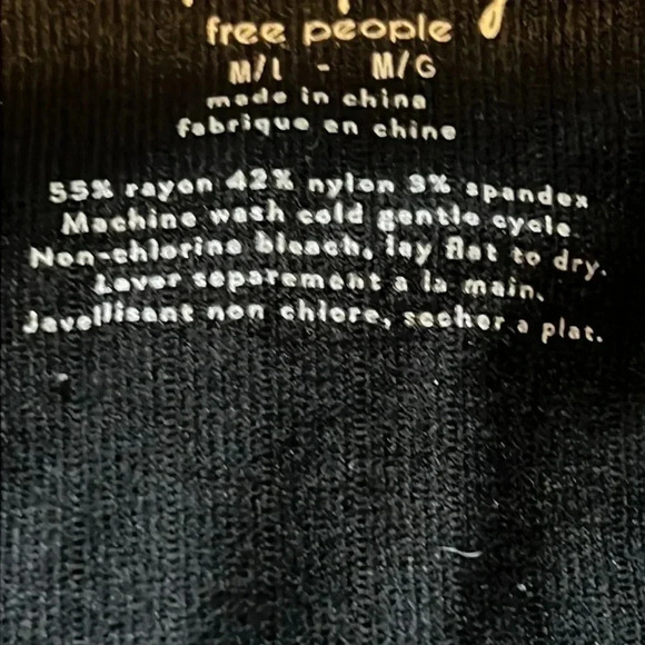 Intimately free people Women’s ‎ M/L black ribbed shirt streetwear Y2K Stretch - Picture 5 of 5